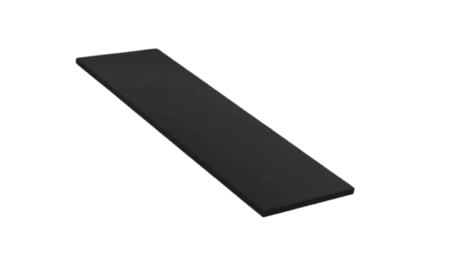 TJB – Gummiunderlägg till infästningsplatta, 120×400 mm för synlig montering